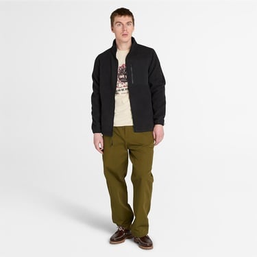  Timberland High Pile Flece Erkek Siyah Polar