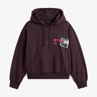  Vans Cherryrise Retro Hoodie Kadın Bordo Sweatshırt