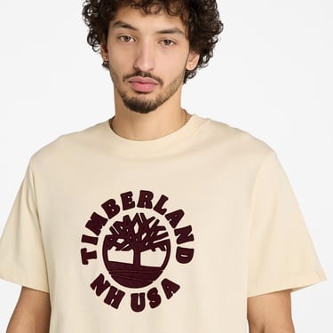  Timberland Holiday Front Graphic Erkek Bej T-Shirt