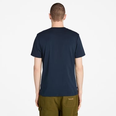  Timberland Front Seasonal Tree Logo Graphic Erkek Lacivert T-Shirt