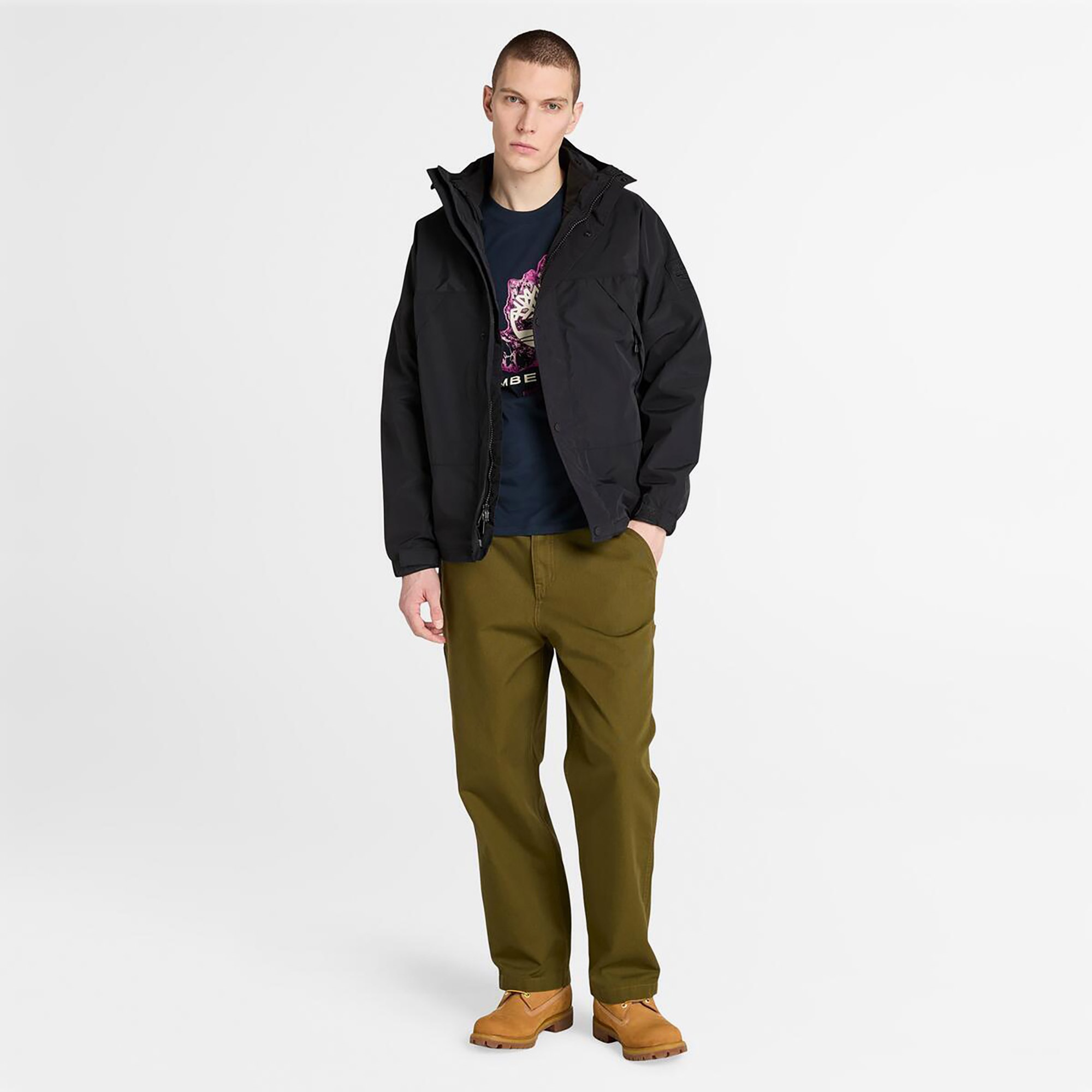 Timberland Front Seasonal Tree Logo Graphic Erkek Lacivert T-Shirt