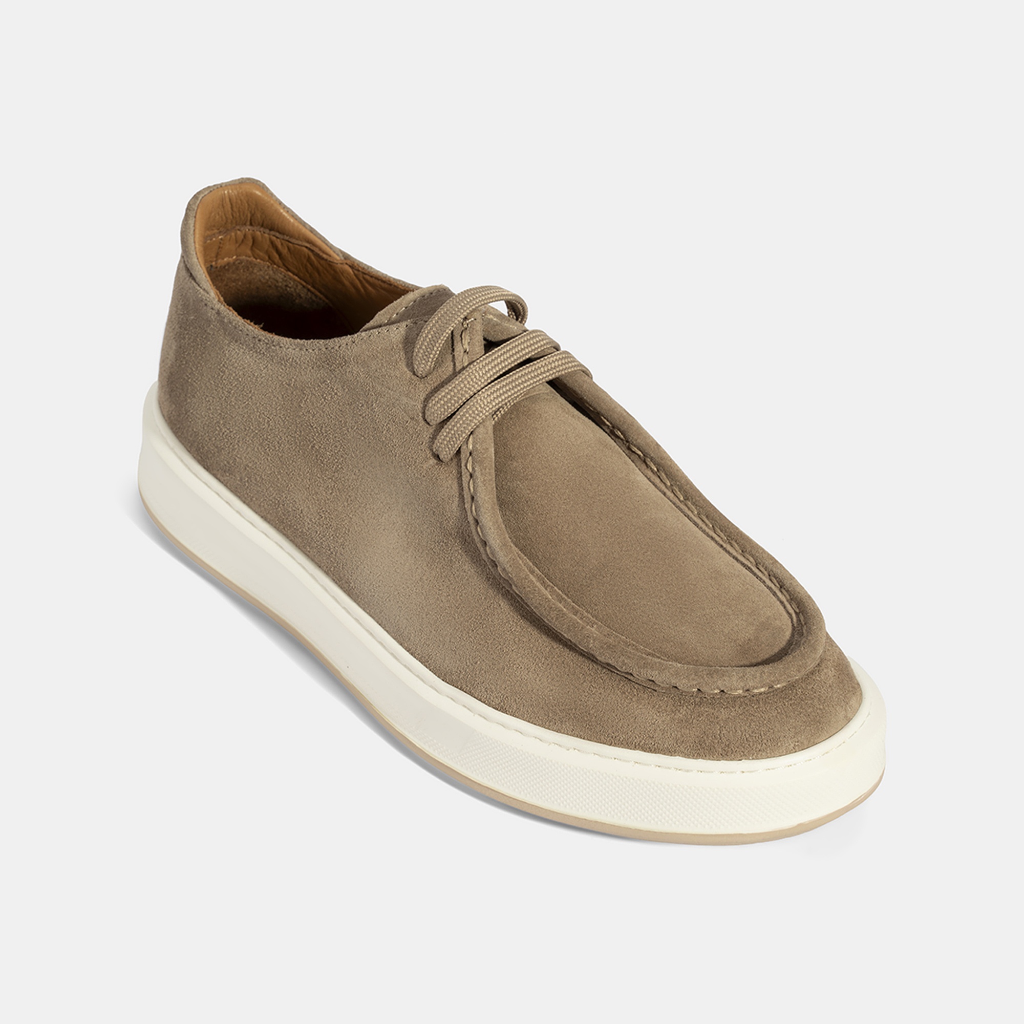 Erkek Vizon Bağcıklı Süet Deri Günlük Ayakkabı