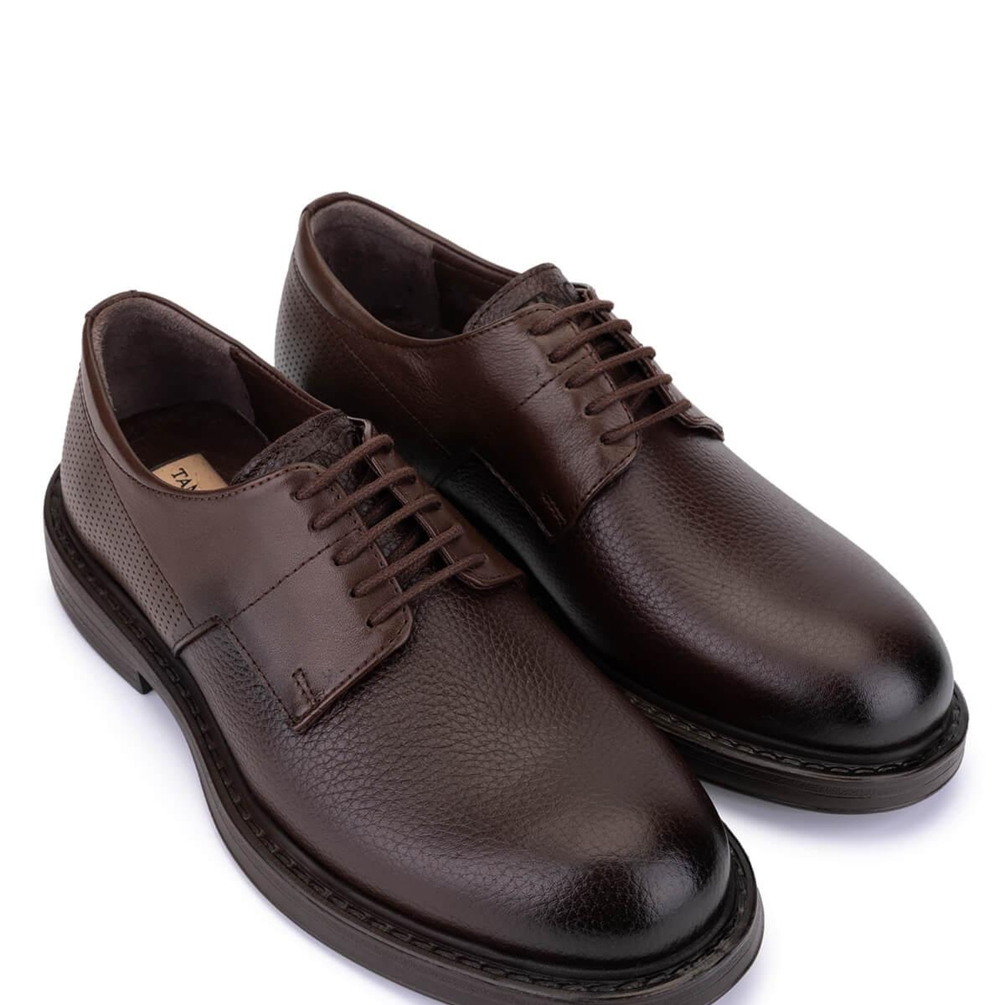 Tamer Tanca Erkek Hakiki Deri Kahverengi Casual Ayakkabı