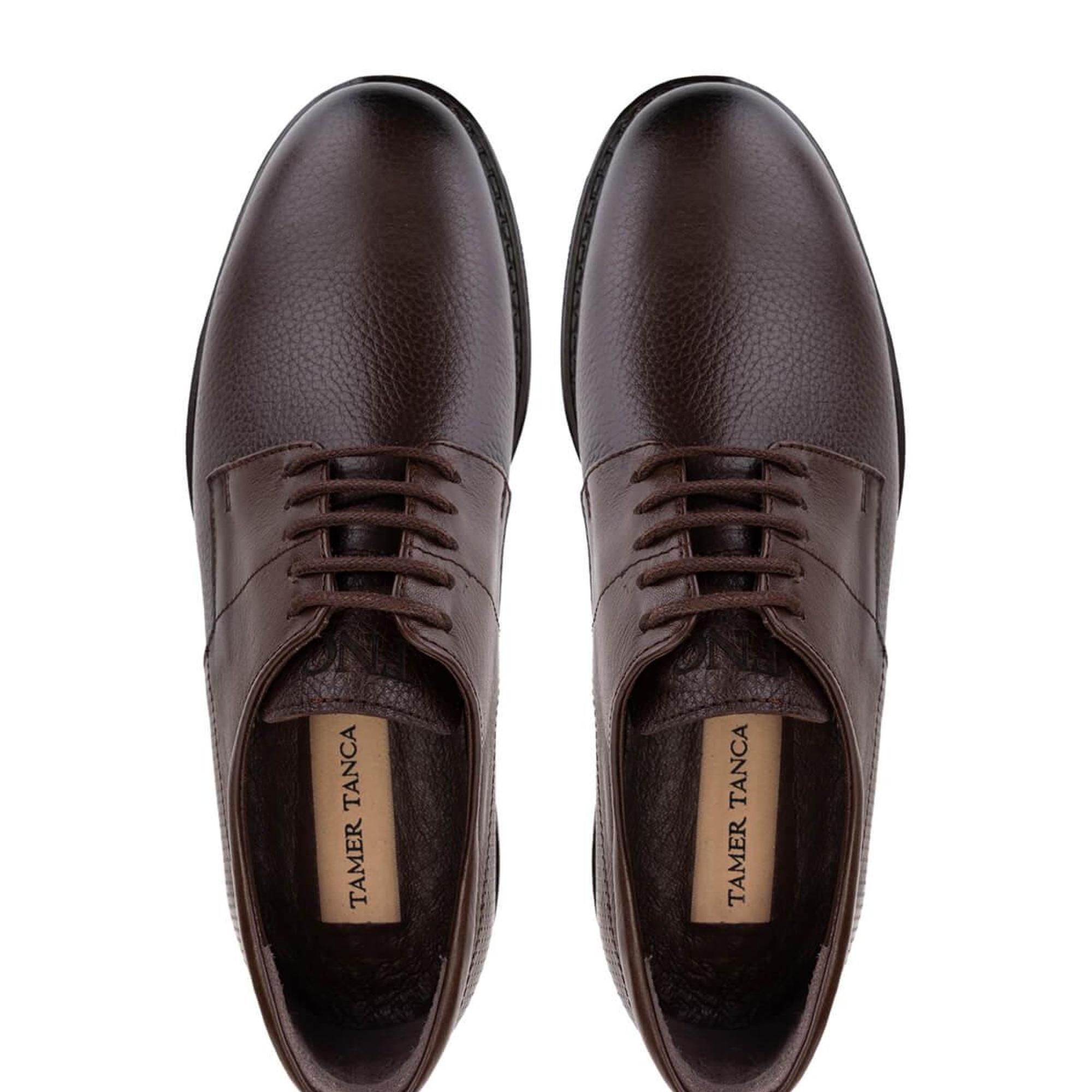 Tamer Tanca Erkek Hakiki Deri Kahverengi Casual Ayakkabı