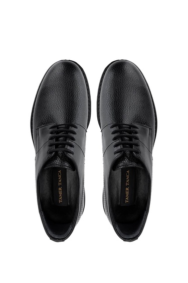  Tamer Tanca Erkek Hakiki Deri Siyah Casual Ayakkabı