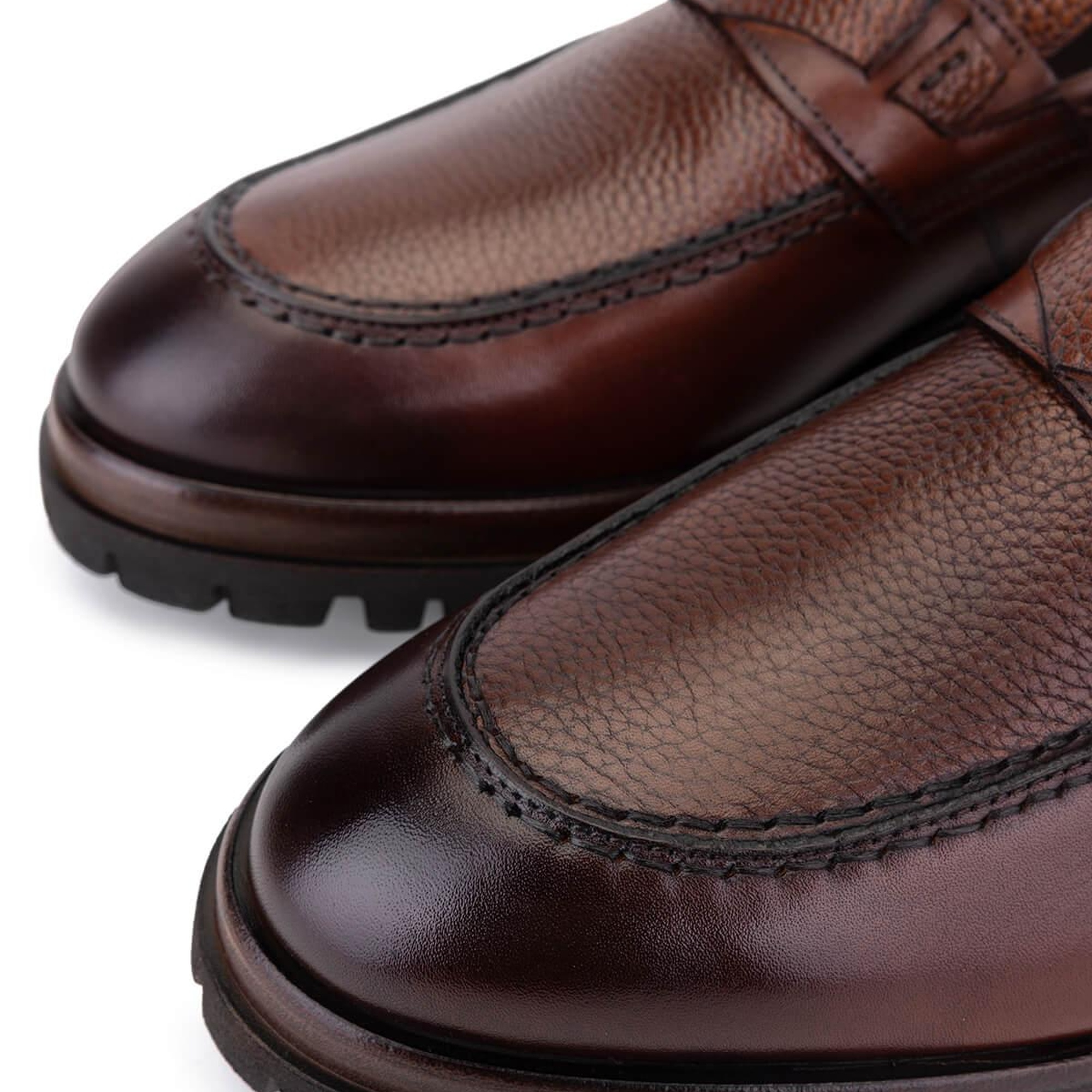 Tamer Tanca Erkek Hakiki Deri Taba Loafer Ayakkabı