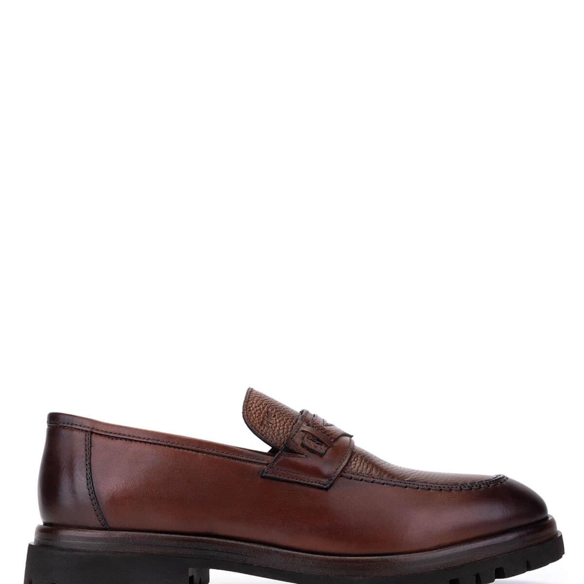 Tamer Tanca Erkek Hakiki Deri Taba Loafer Ayakkabı