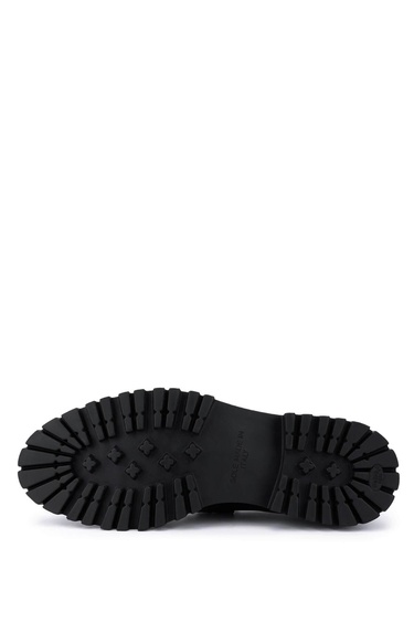  Tamer Tanca Erkek Hakiki Deri Siyah Loafer Ayakkabı