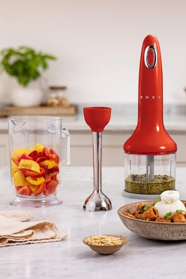 Smeg 50's Style Kırmızı El Blender Seti hbf03rdeu
