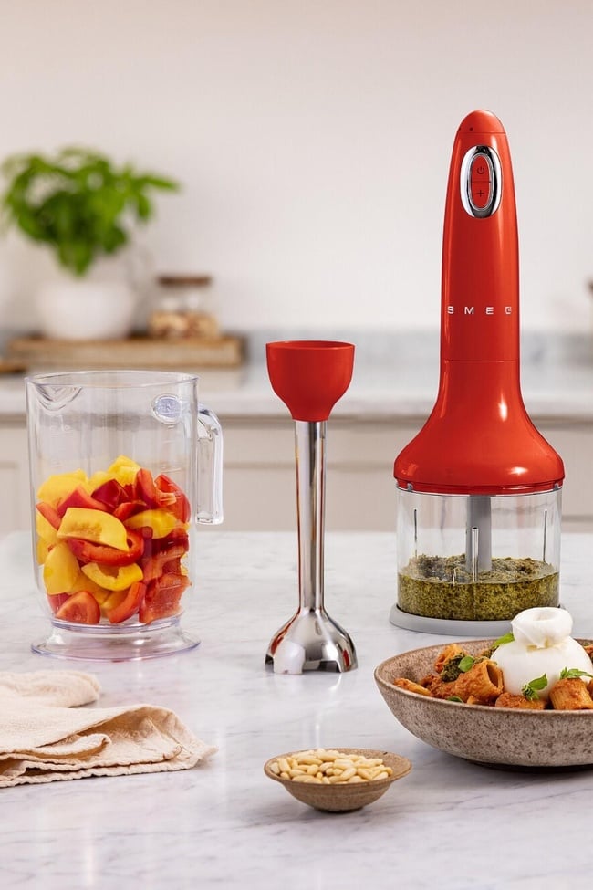  Smeg 50's Style Kırmızı El Blender Seti hbf03rdeu