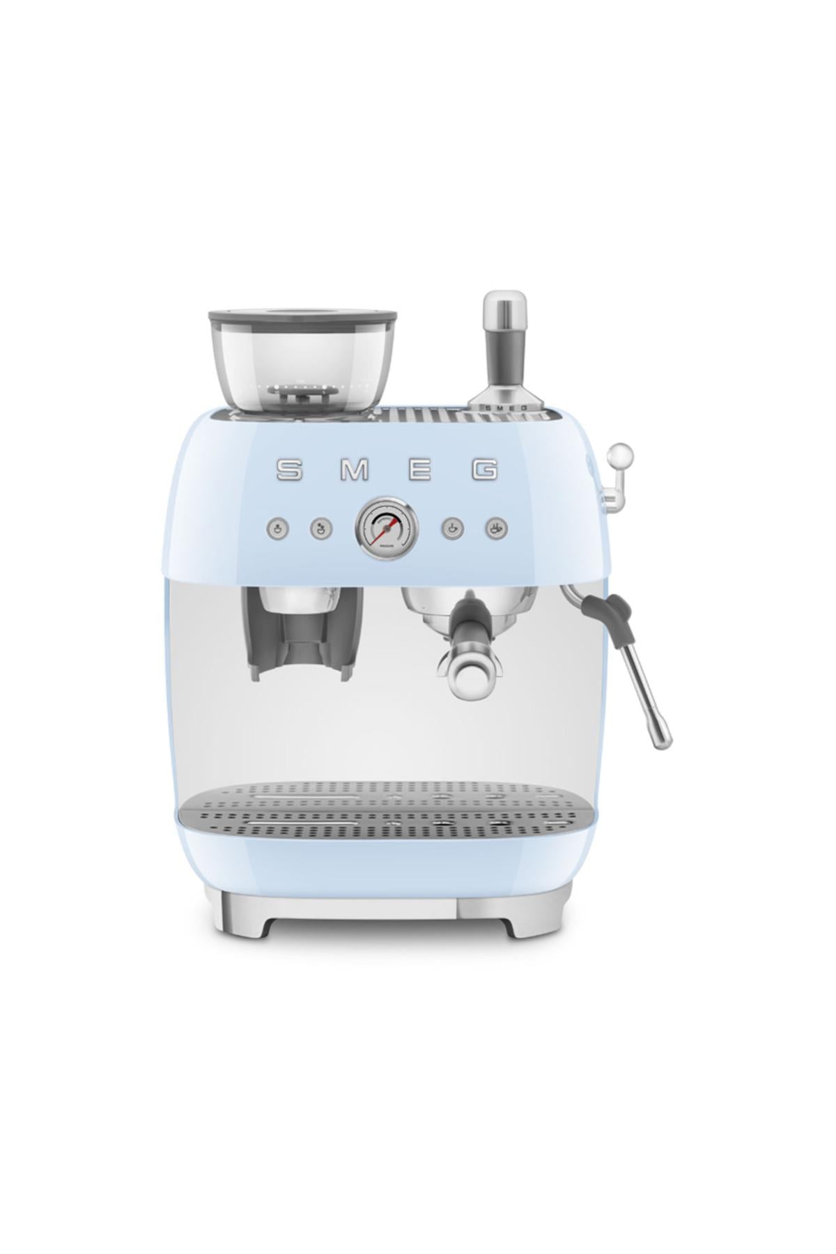  Smeg Pastel Mavi Öğütücülü Espresso Kahve Makinesi Egf03pbeu