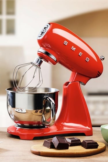  Smeg 50's Style Retro 4.8 Litre Kırmızı Stand Mikser Smf03rdeu