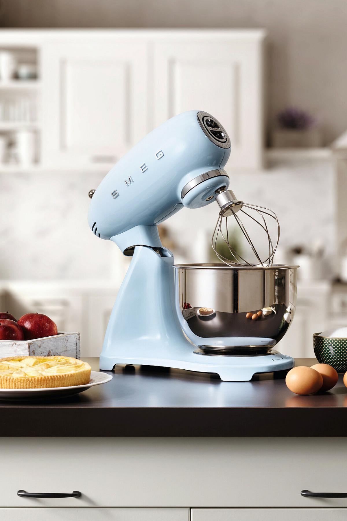  Smeg 50's Style Retro Pastel Mavi Stand Mikser smf03pbeu