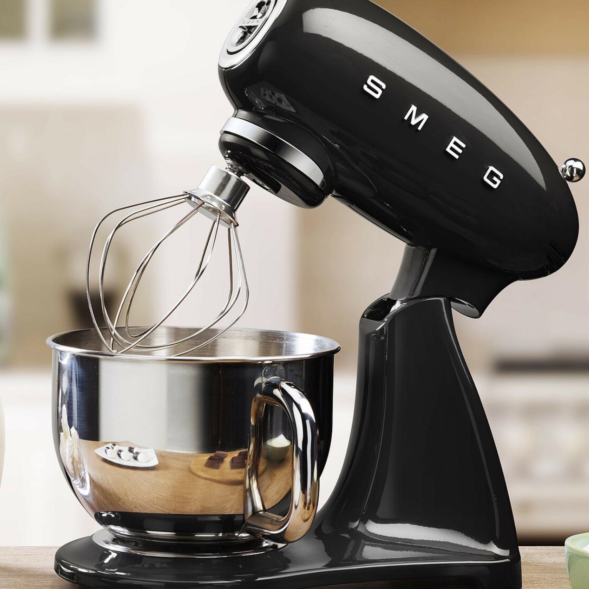 Smeg 50's Style Retro 4.8 Litre Siyah Stand Mikser Smf03bleu