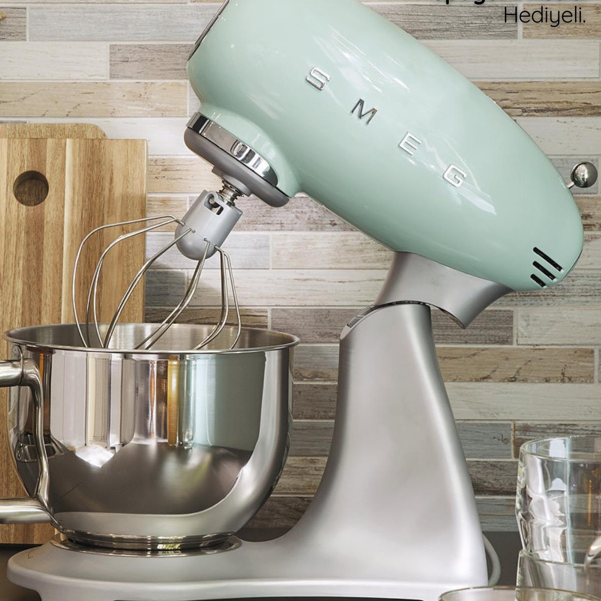 Smeg 50's Style Retro Pastel Yeşil Stand Mikser Smf02pgeu