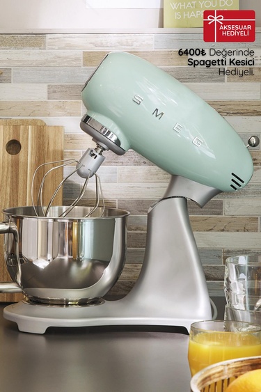  Smeg 50's Style Retro Pastel Yeşil Stand Mikser Smf02pgeu