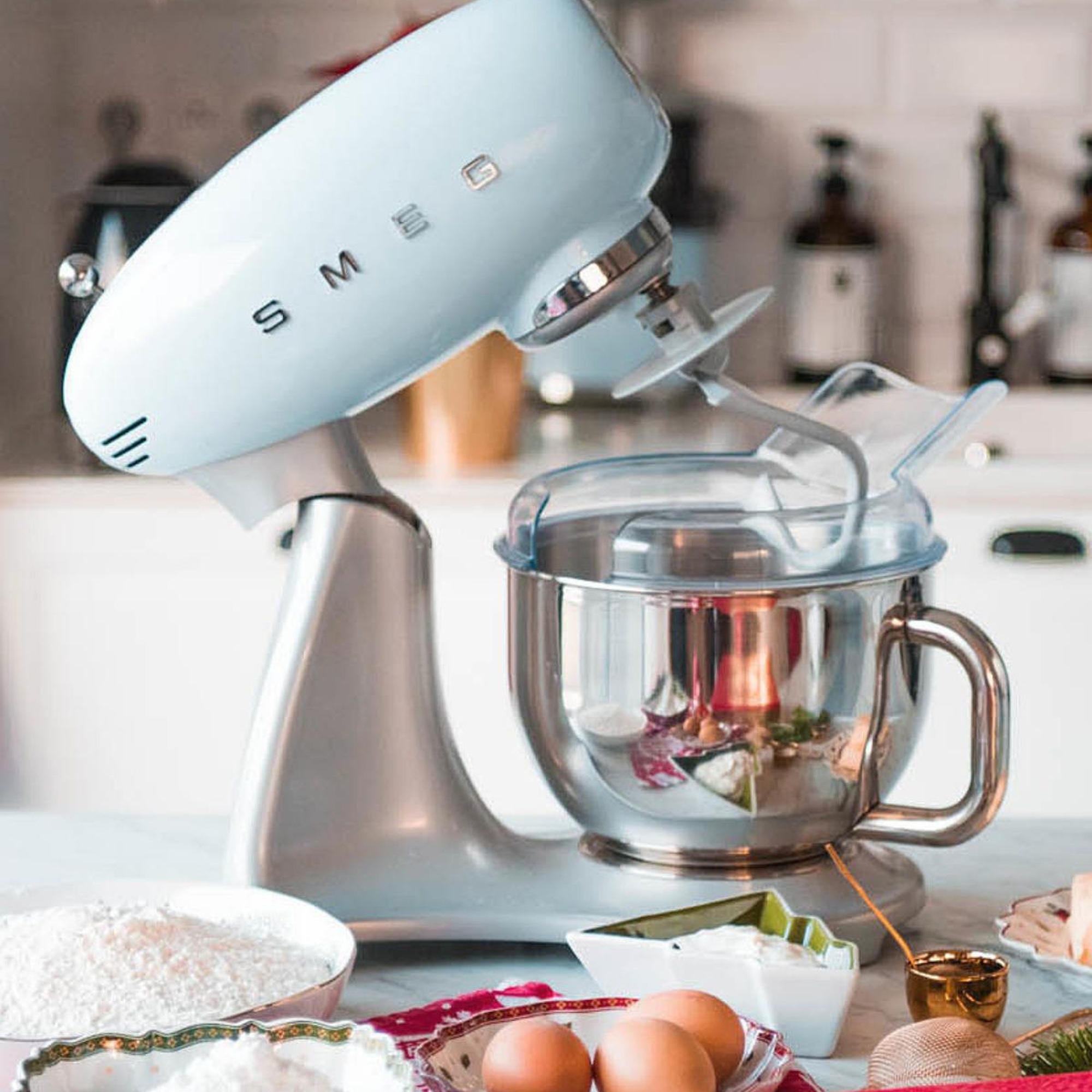 Smeg 50's Style Retro Pastel Mavi Stand Mikser Smf02pbeu