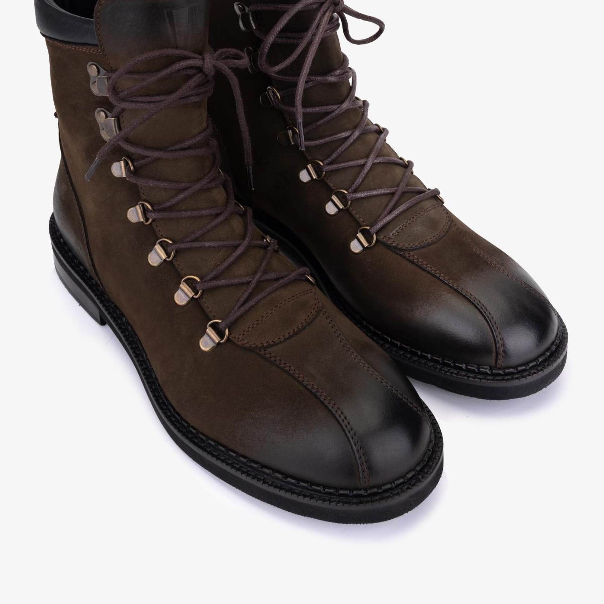 Valmenti Erkek Hakiki Deri Kahverengi Düz Bot