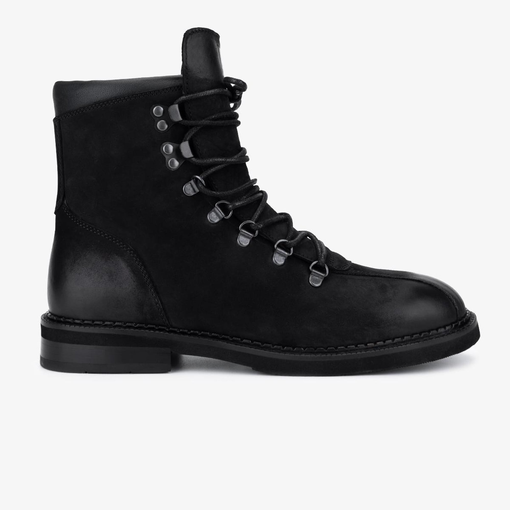 Valmenti Erkek Hakiki Deri Siyah Düz Bot