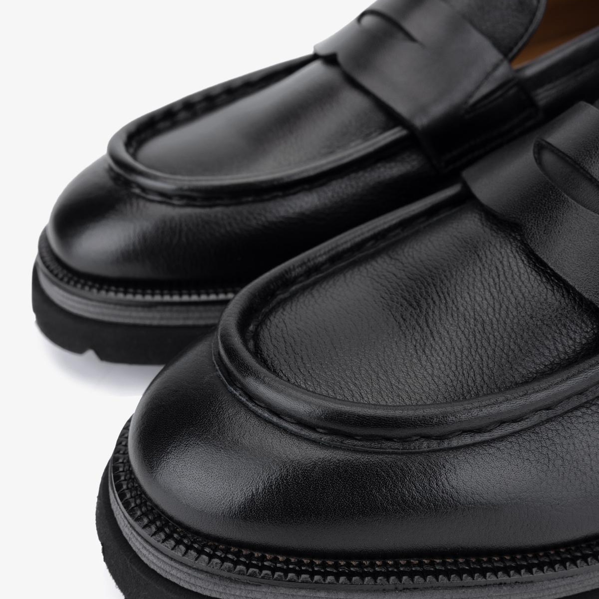 Valmenti Erkek Hakiki Deri Siyah Loafer Ayakkabı