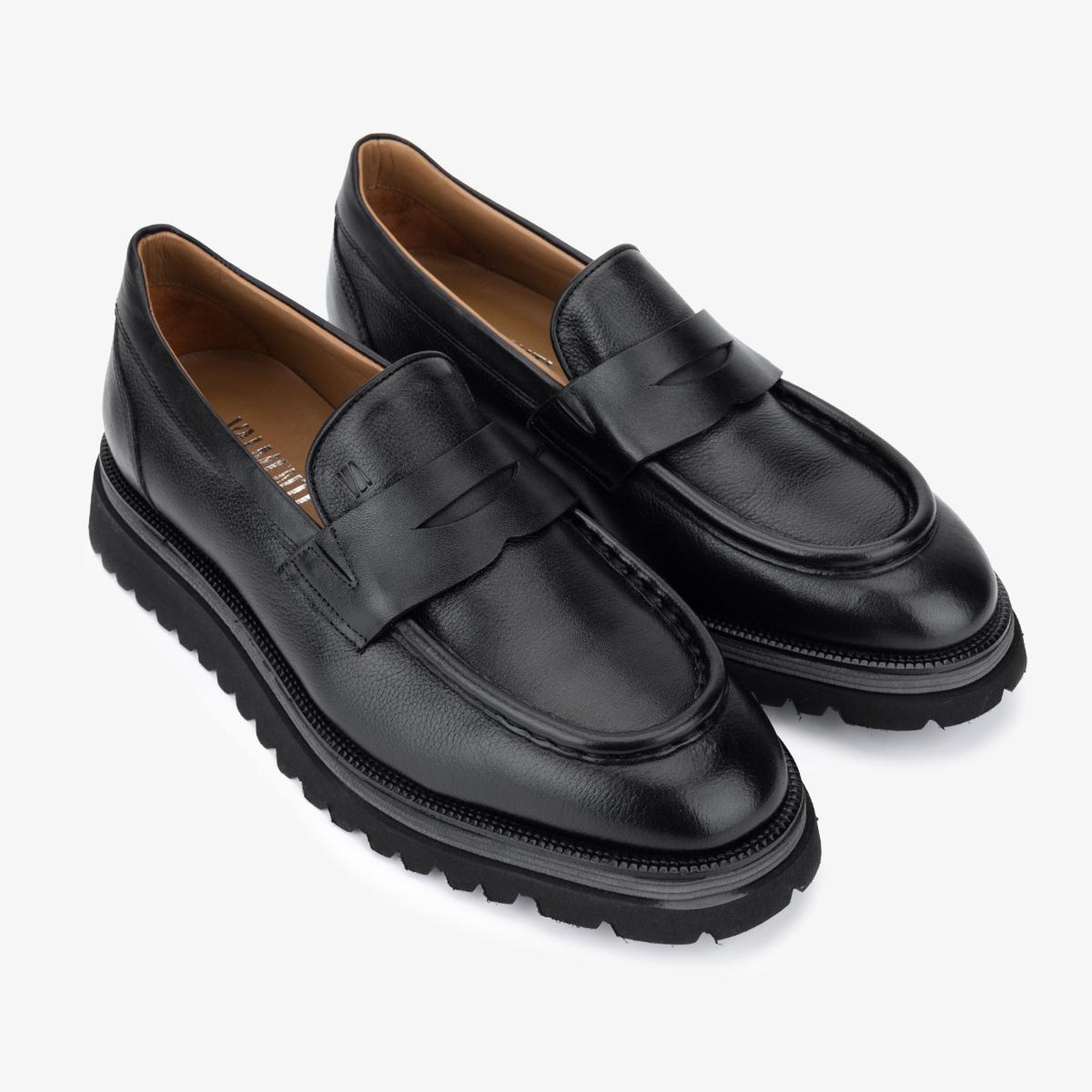 Valmenti Erkek Hakiki Deri Siyah Loafer Ayakkabı