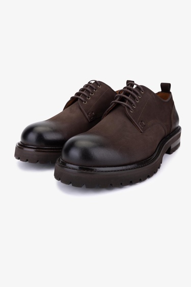  Valmenti Erkek Hakiki Deri Kahverengi Casual Ayakkabı