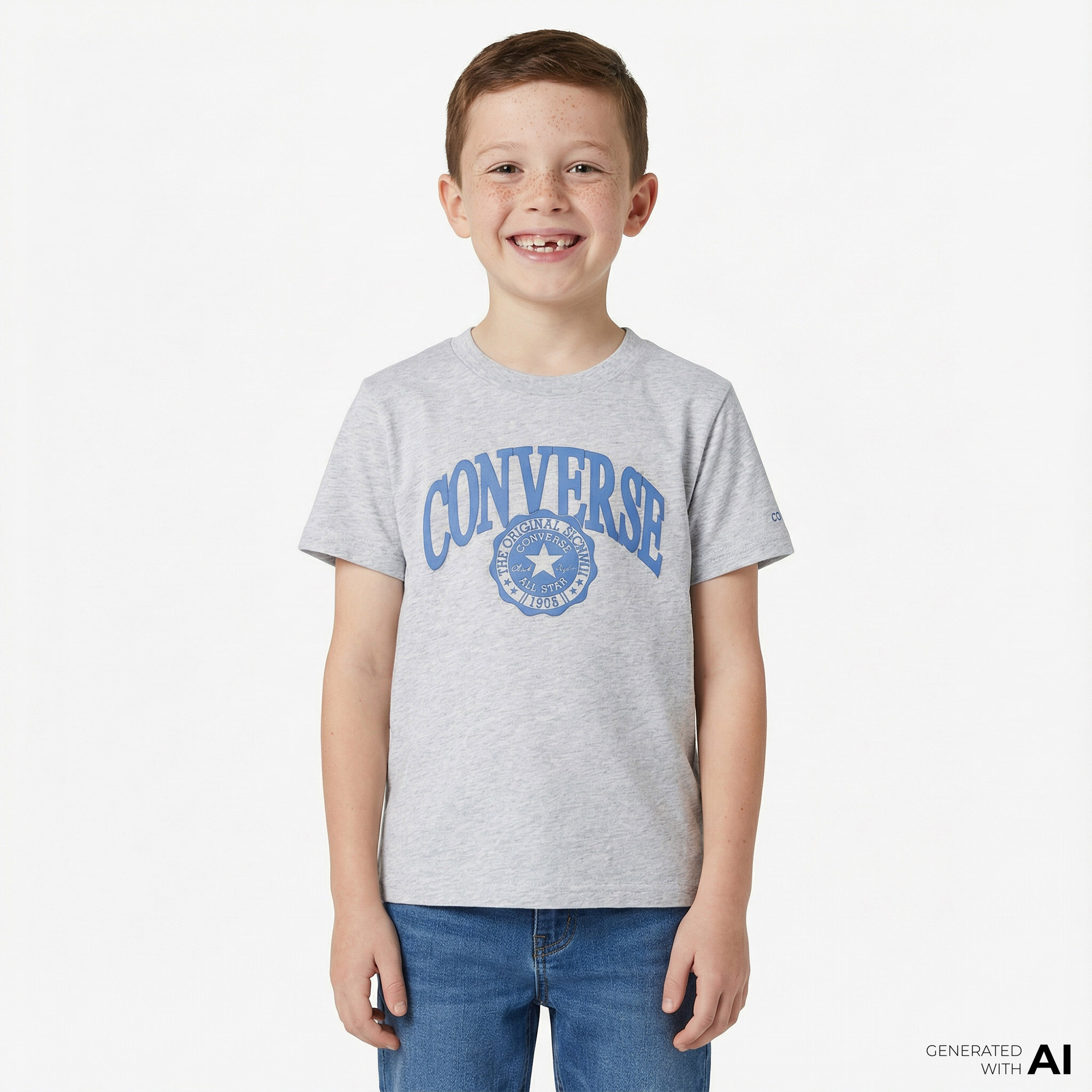  Converse Çocuk Gri T-Shirt