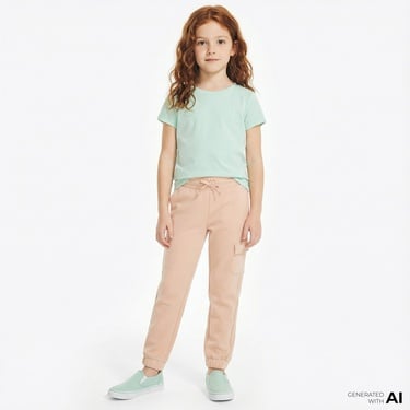  Nautica Kız Çocuk Pembe Standart Fit Eşofman Altı