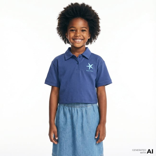 Nautica Kız Çocuk Lacivert Regular Fit Polo