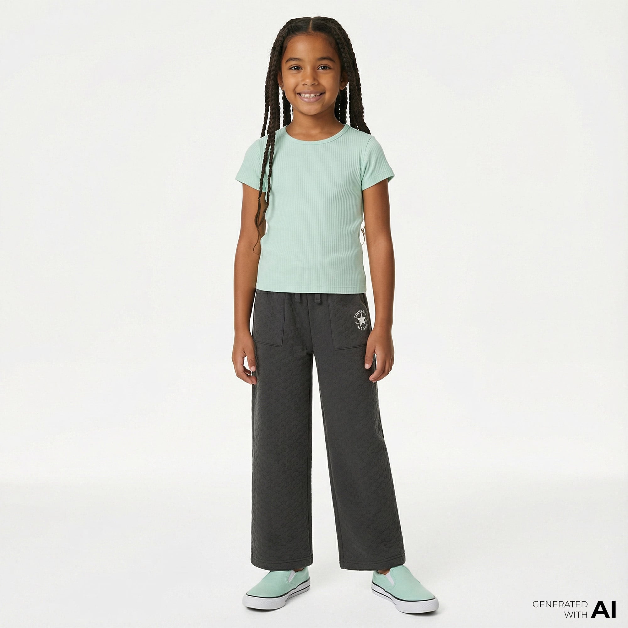  Converse Star Pointelle Çocuk Siyah Eşofman Altı