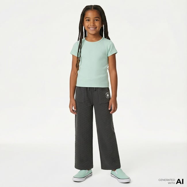  Converse Star Pointelle Çocuk Siyah Eşofman Altı