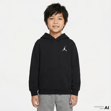  Jordan Brooklyn Çocuk Siyah Kapüşonlu Sweatshirt