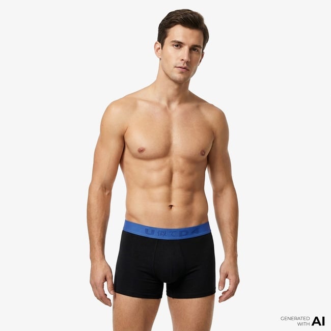  UNITED4 Classic Erkek Siyah Boxer