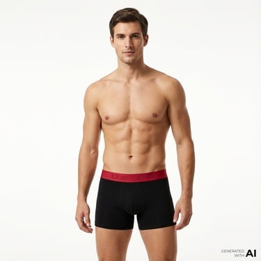  UNITED4 Classic Erkek Siyah Boxer