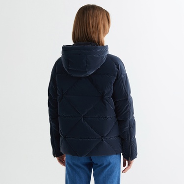  GANT Kadın Lacivert Kapüşonlu Kapitone Mont