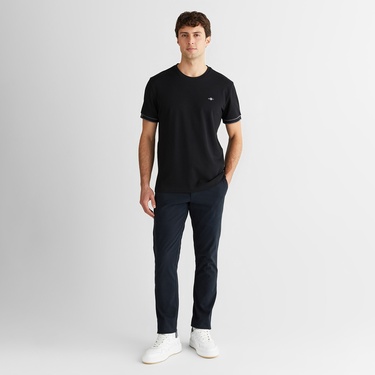  GANT Erkek Siyah Regular Fit T-Shirt