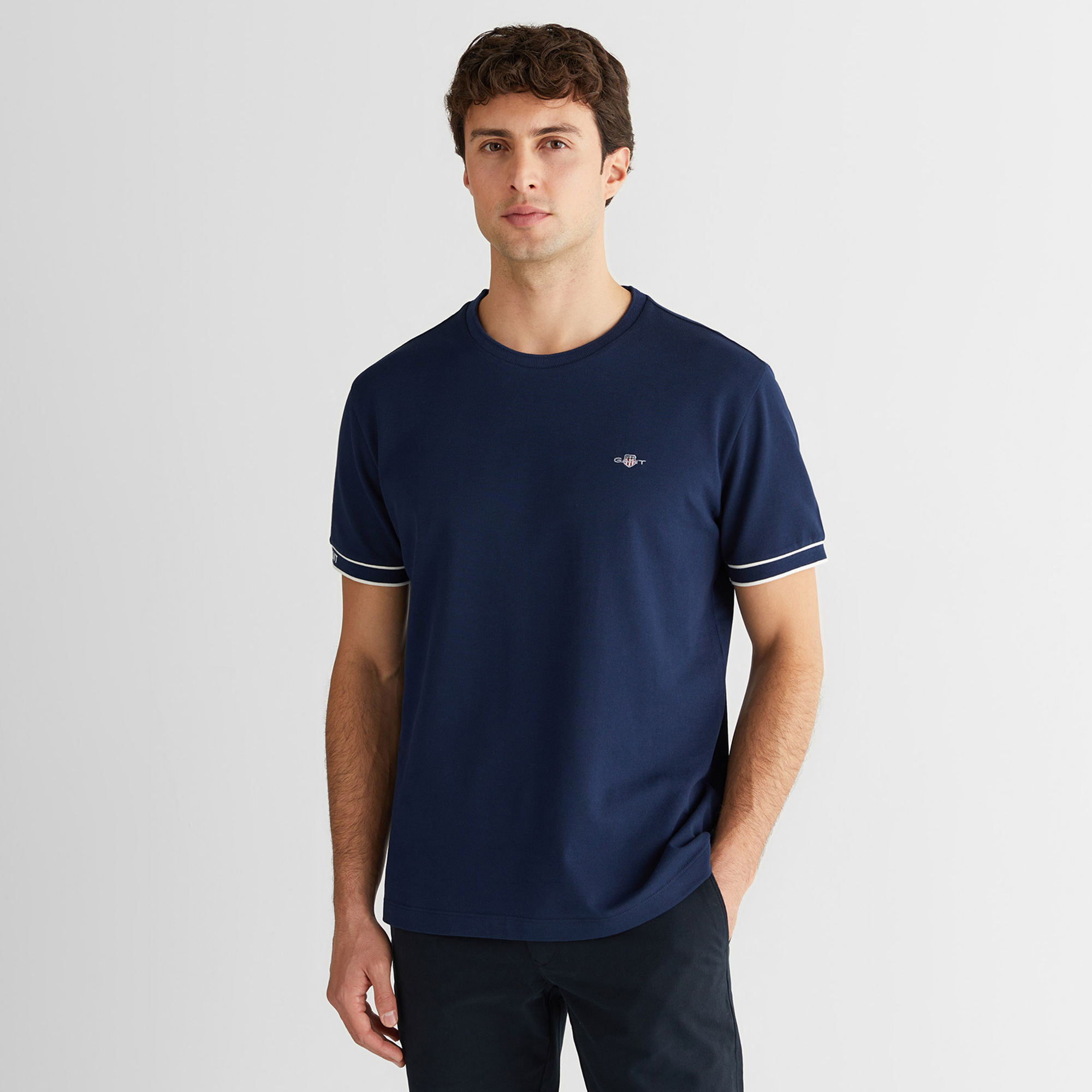  GANT Erkek Lacivert Regular Fit T-Shirt