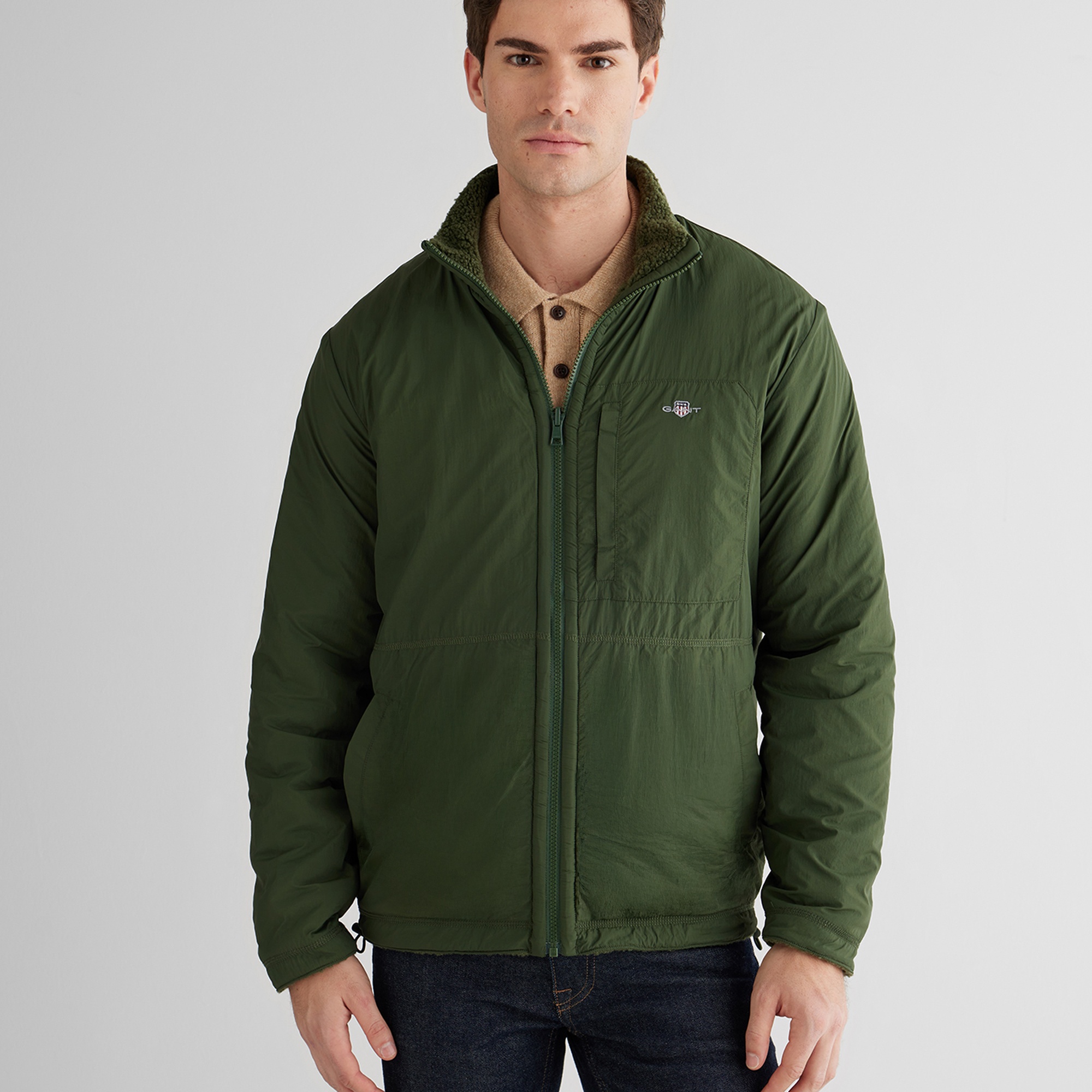 GANT Erkek Haki Standart Fit T-Shirt