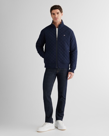  GANT Erkek Lacivert Regular Fit Fermuarlı Sweatshirt