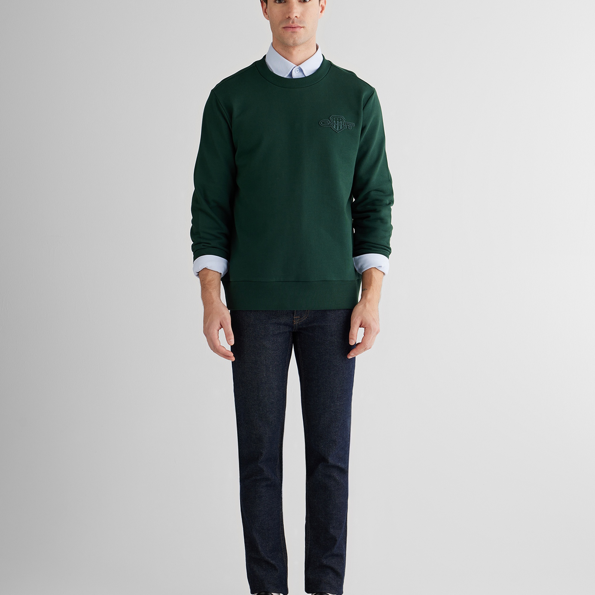 GANT Erkek Yeşil Regular Fit Sweatshirt