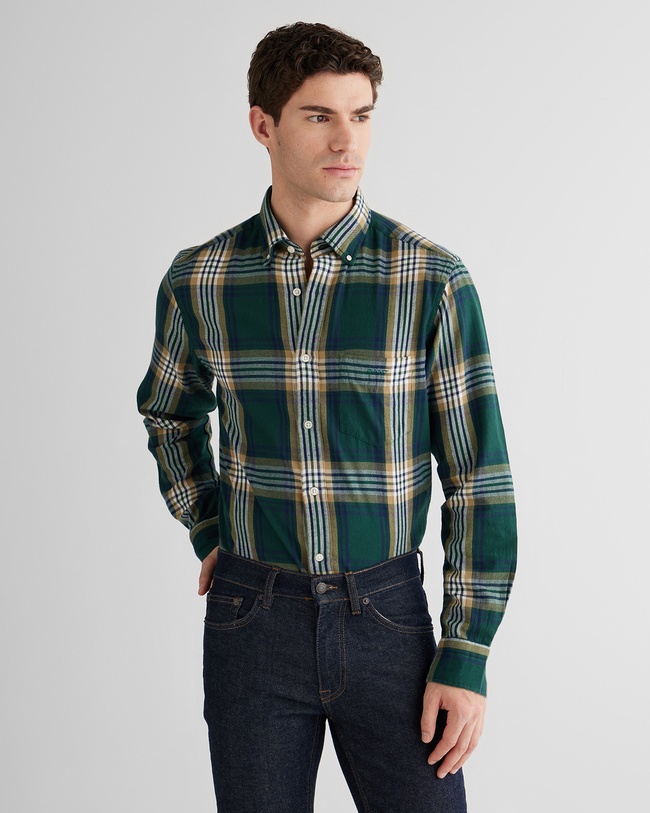  GANT Erkek Yeşil Regular Fit Düğmeli Gömlek