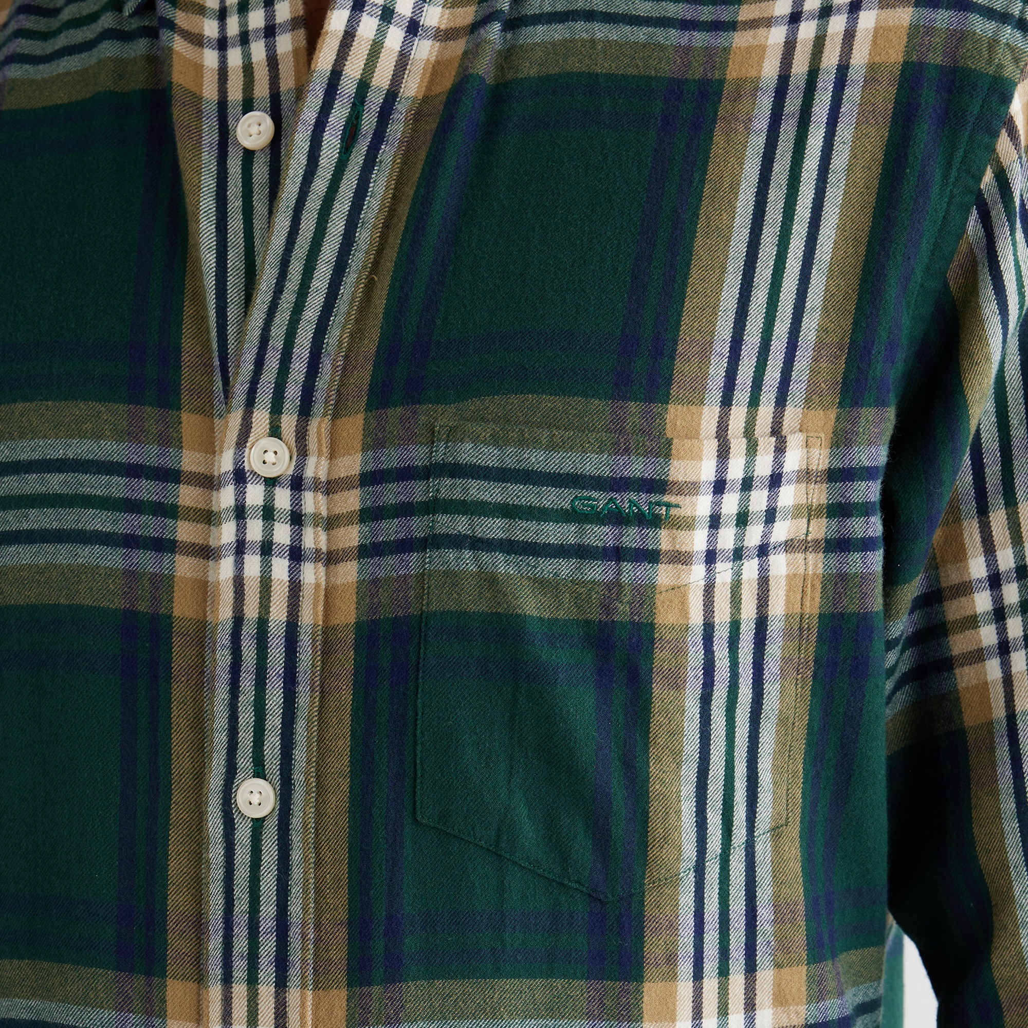 GANT Erkek Yeşil Regular Fit Düğmeli Gömlek