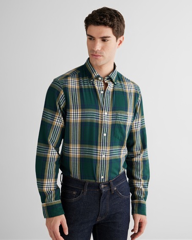  GANT Erkek Yeşil Regular Fit Düğmeli Gömlek