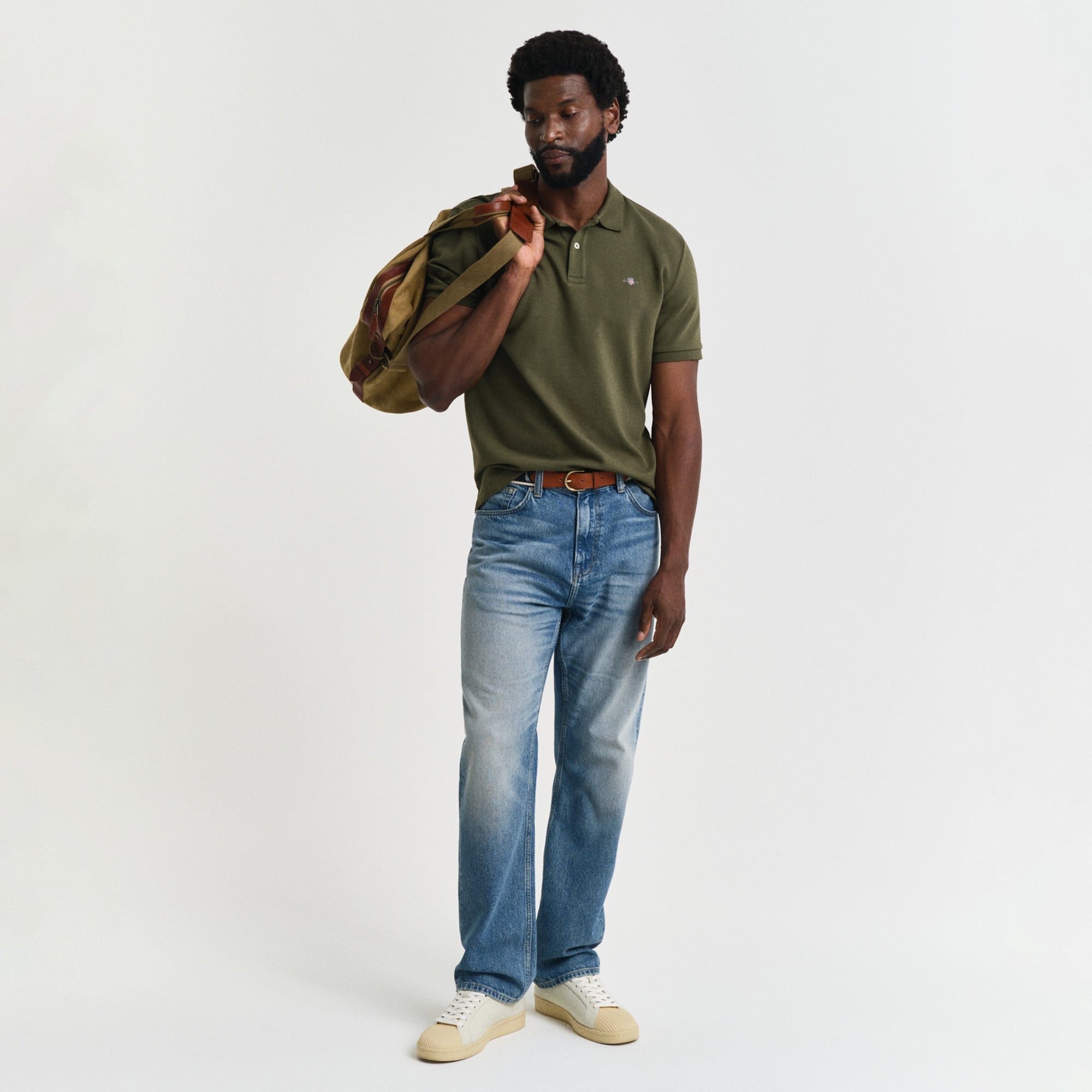 GANT Erkek Yeşil Regular Fit Polo