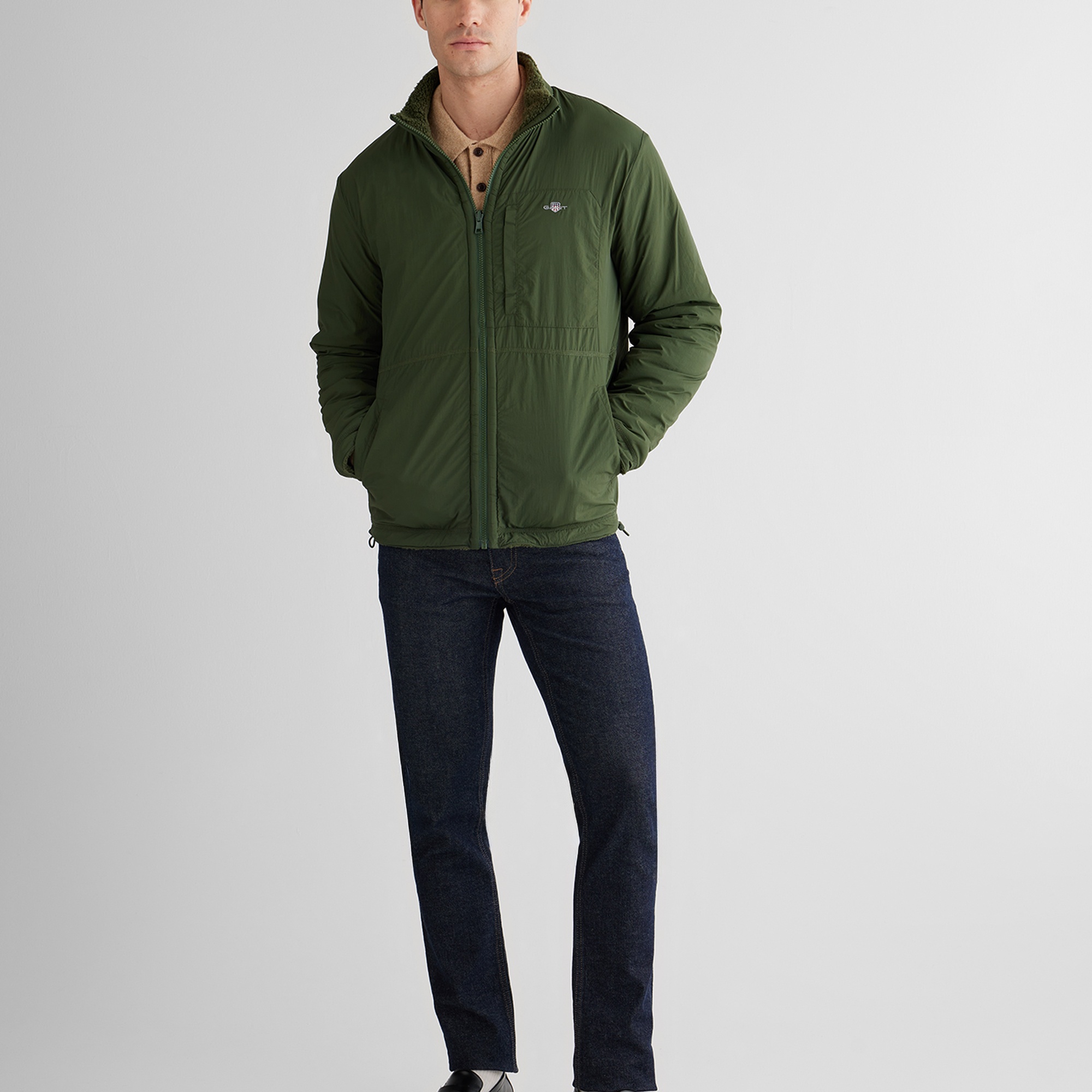 GANT Erkek Haki Standart Fit T-Shirt