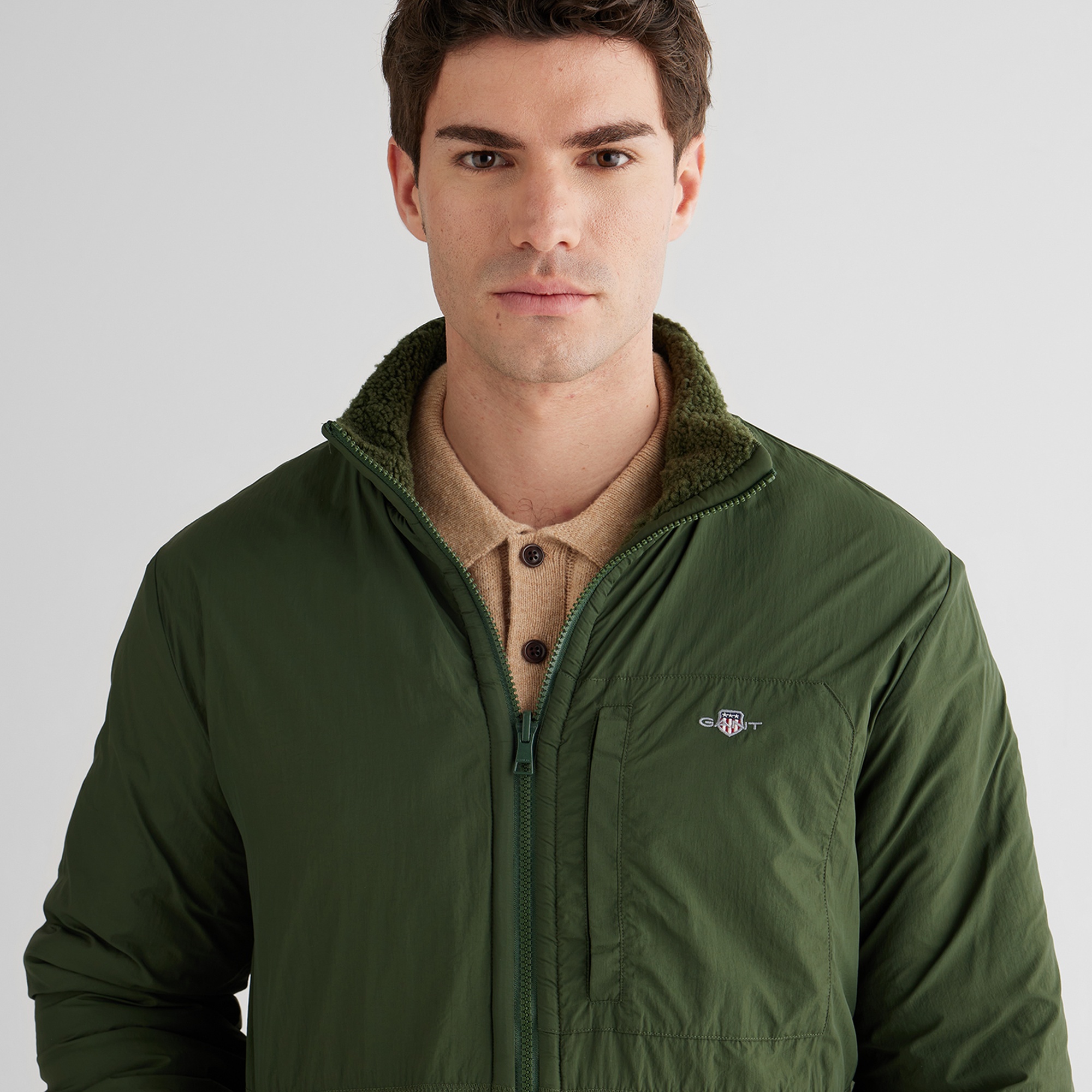 GANT Erkek Haki Standart Fit T-Shirt