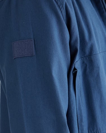  GANT Erkek Mavi Oversize Fit Fermuarlı Logolu Gömlek