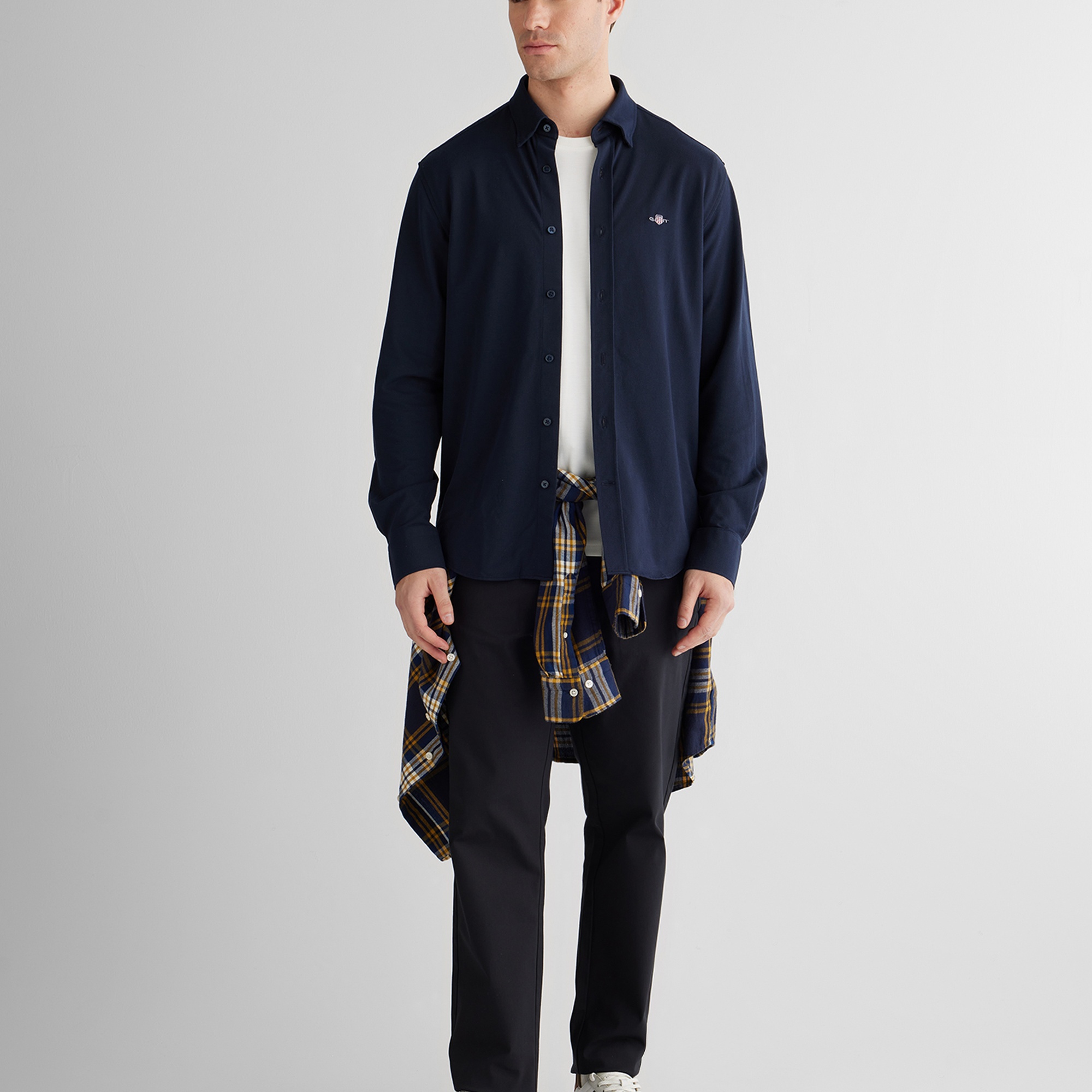 GANT Erkek Lacivert Regular Fit Gömlek