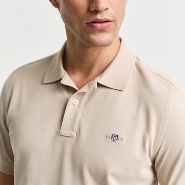  GANT Erkek Bej Regular Fit Polo