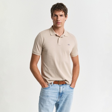  GANT Erkek Bej Regular Fit Polo